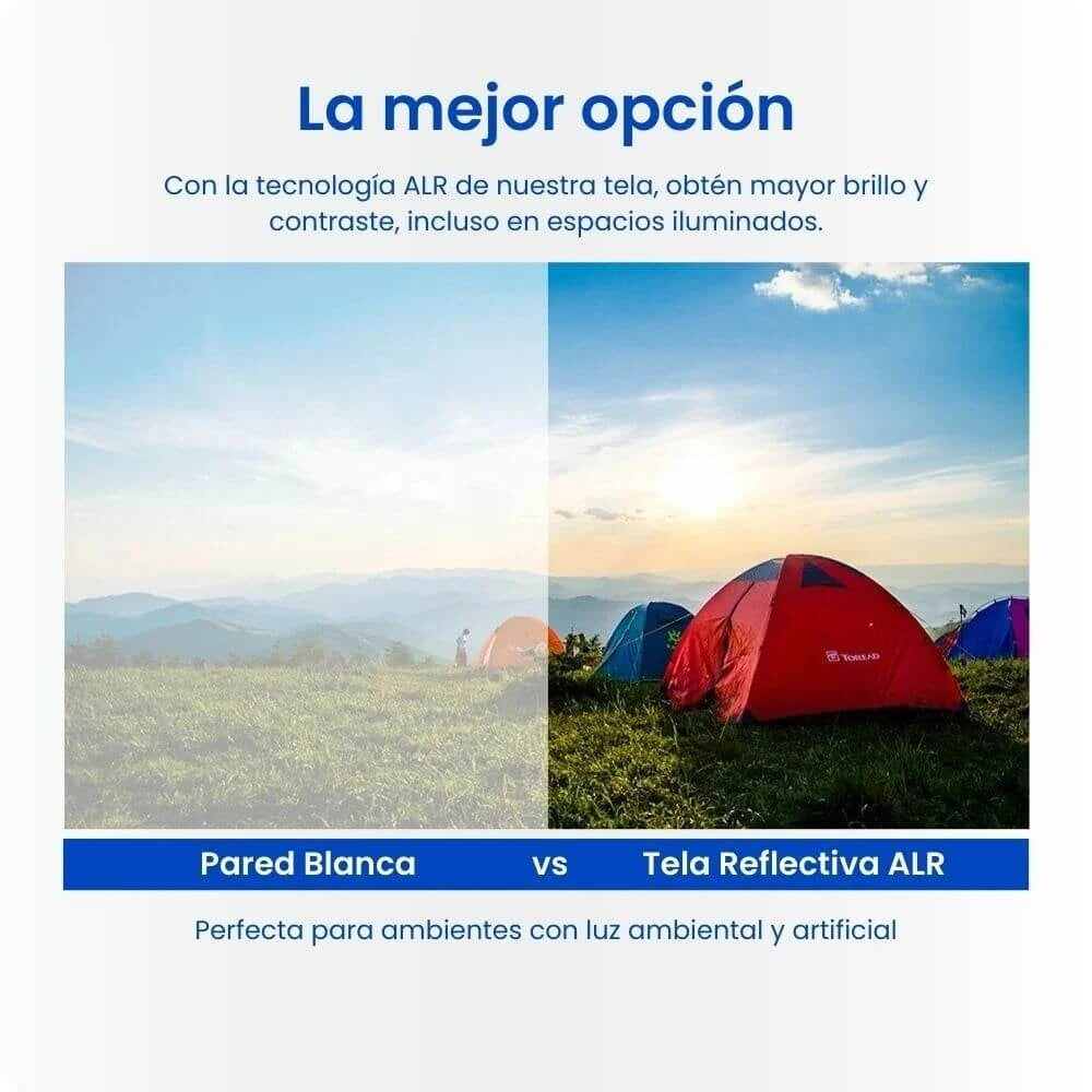 Comparativa de imagen: Ecran Gris ALR vs pared blanca