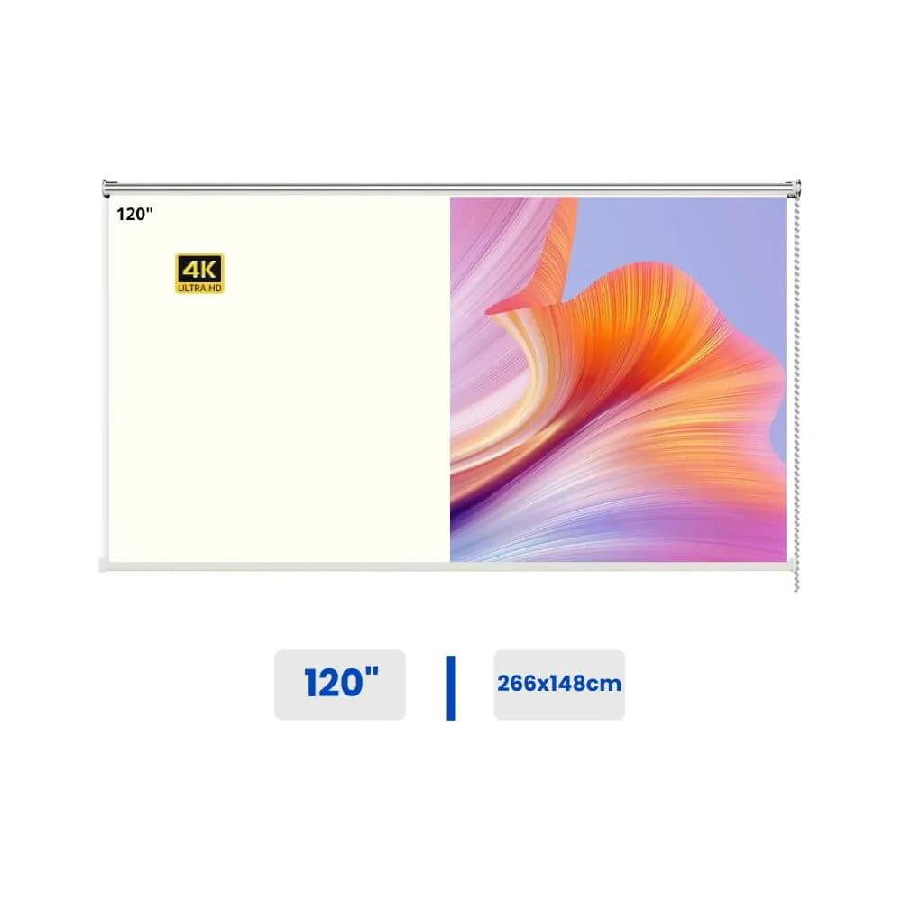 Ecran / Pantalla Retráctil Blanca Perla ALR para Proyector 120"