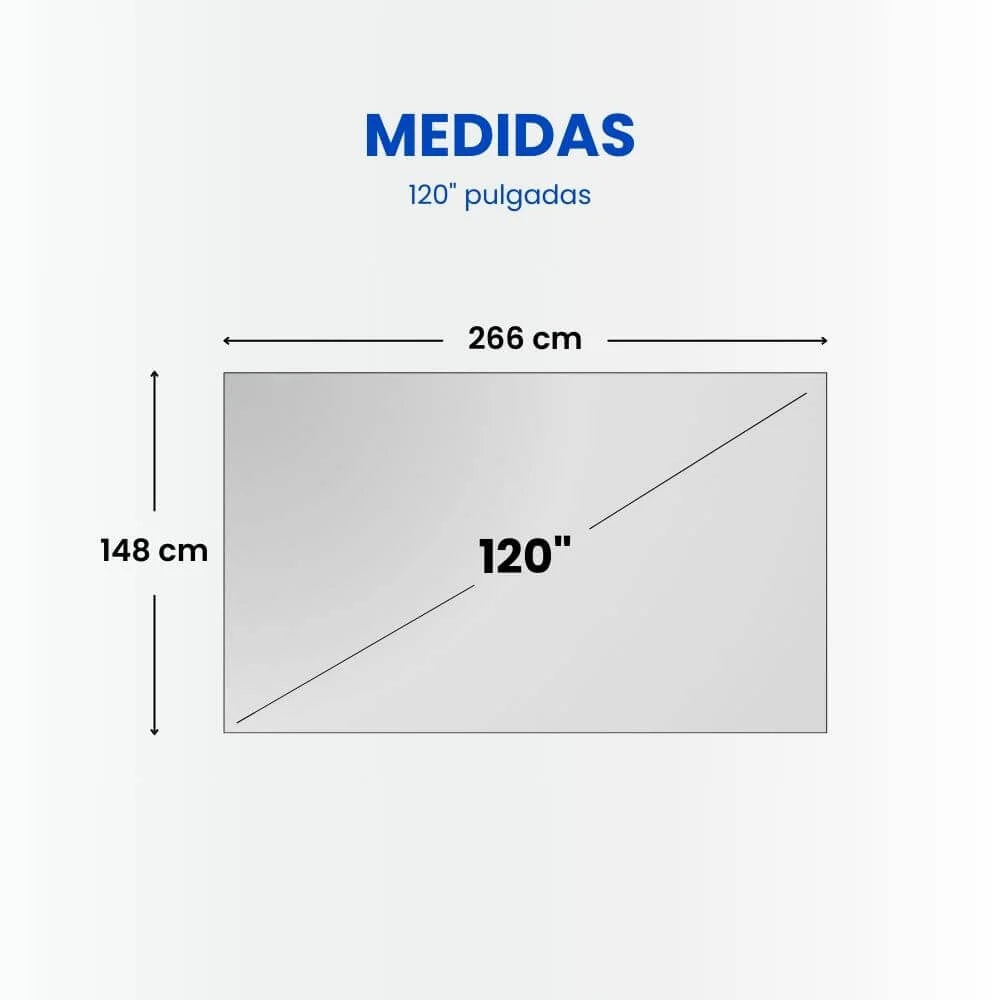 Ecran para proyector gris ALR en medidas de 120