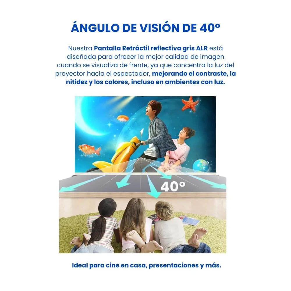 Ángulo de visión amplio de 40 grados