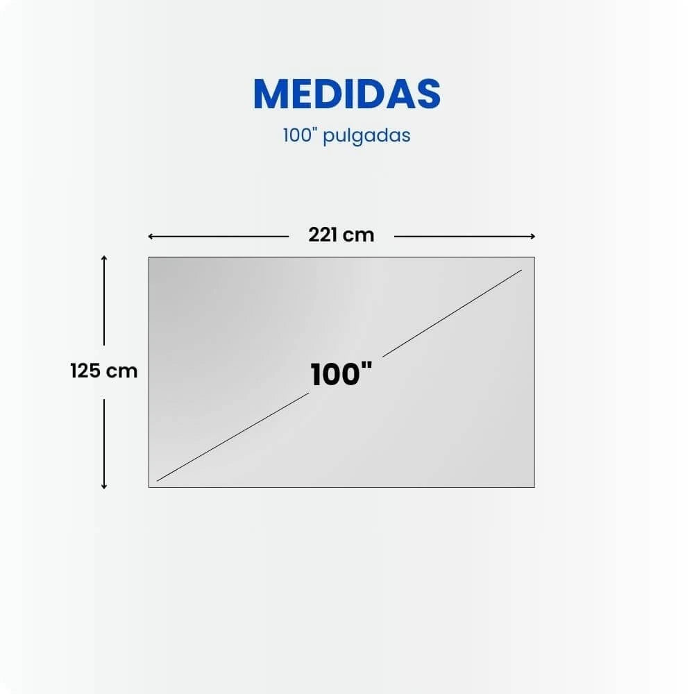 Ecran para proyector gris ALR en medida de 100 pulgadas
