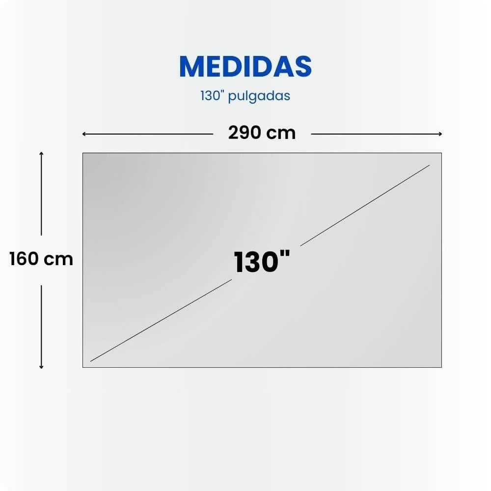 Ecran para proyector gris ALR en medidas de 130