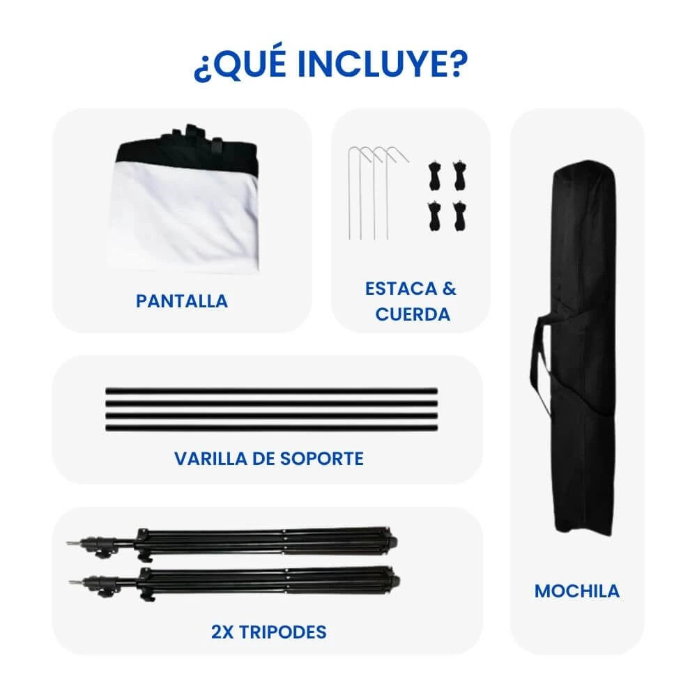 pantalla Ecran Blanco - Trípode y accesorios de instalación