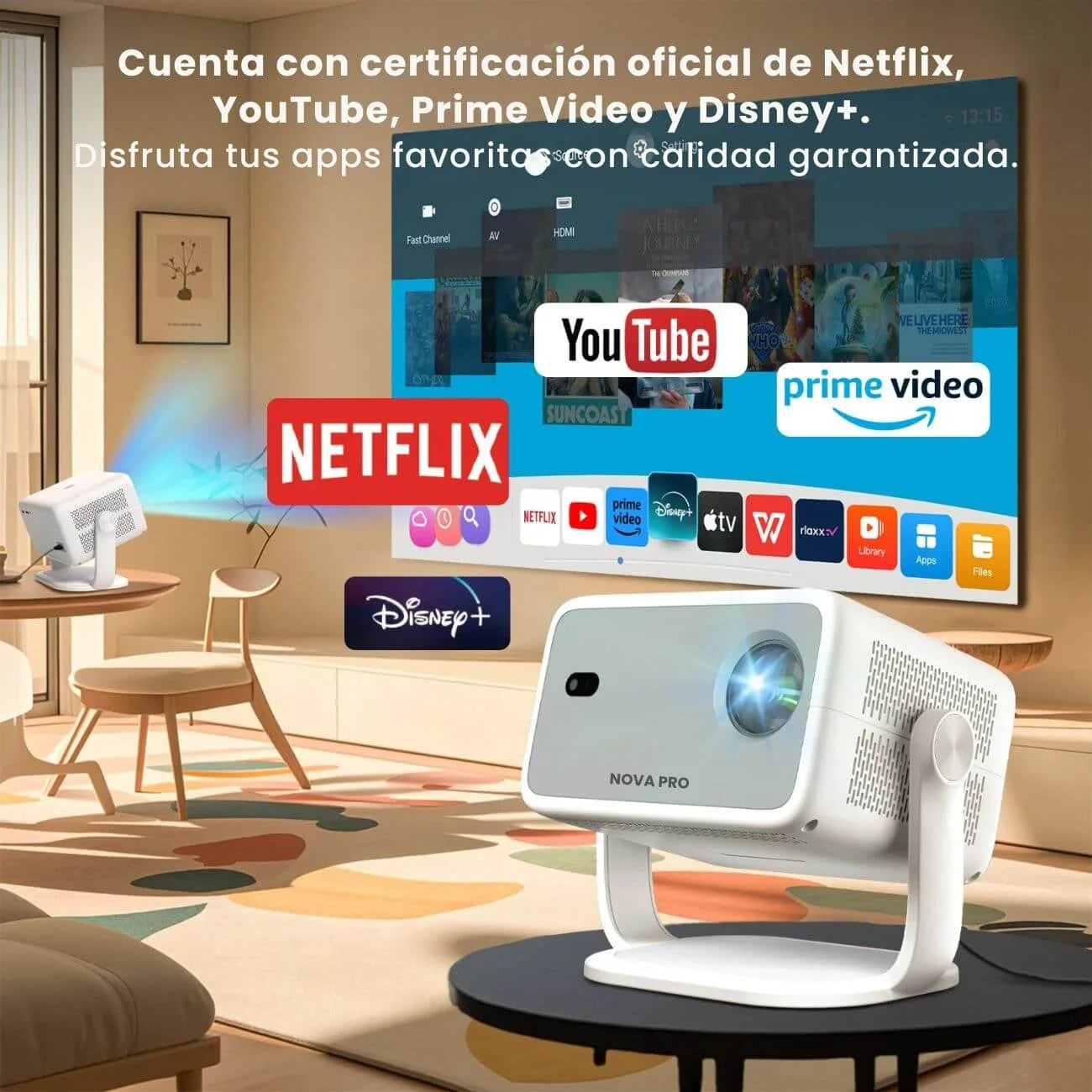 Proyector Nova Pro con Play Store