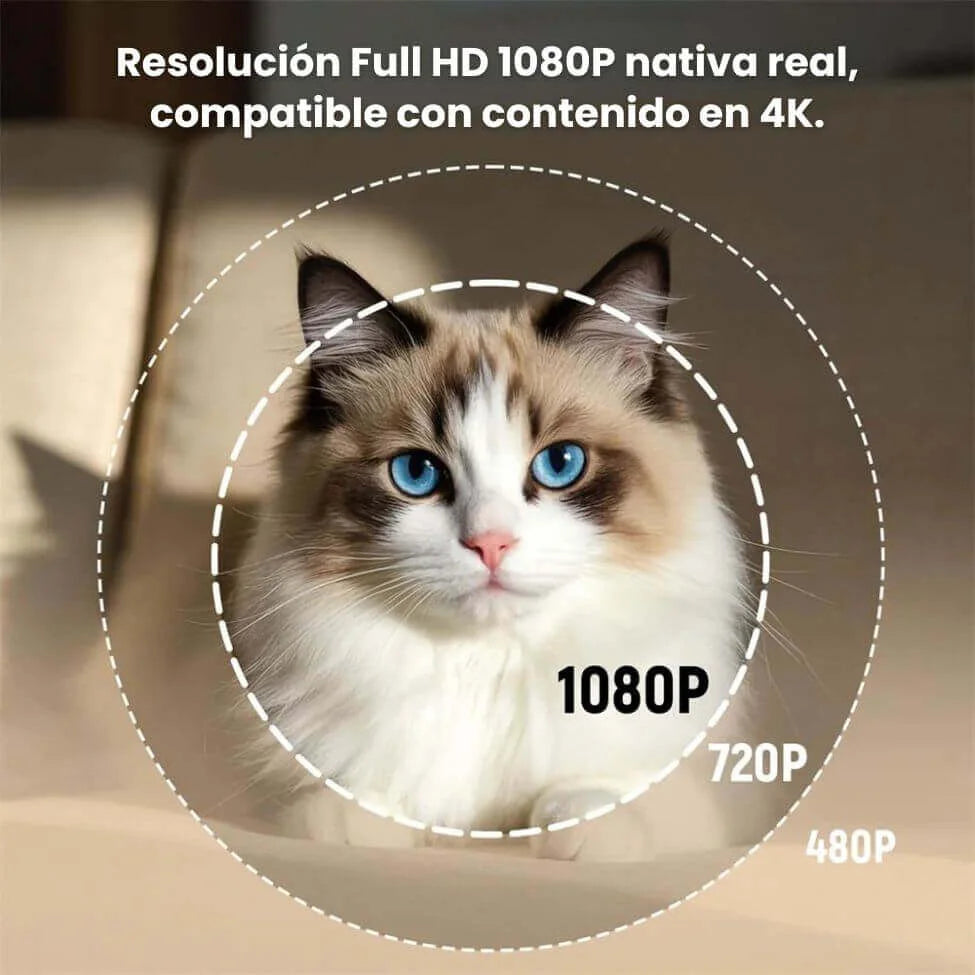 Calidad de imagen Full HD del proyector Nova Pro para ver películas en alta definición