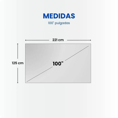Ecran para proyector gris ALR en medida de 100 pulgadas