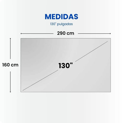 Ecran para proyector gris ALR en medidas de 130