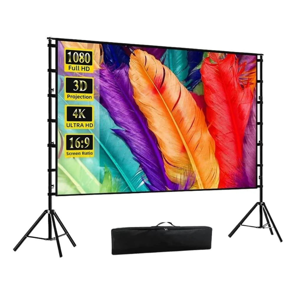 Pantalla Ecran Blanco con trípode para proyector 