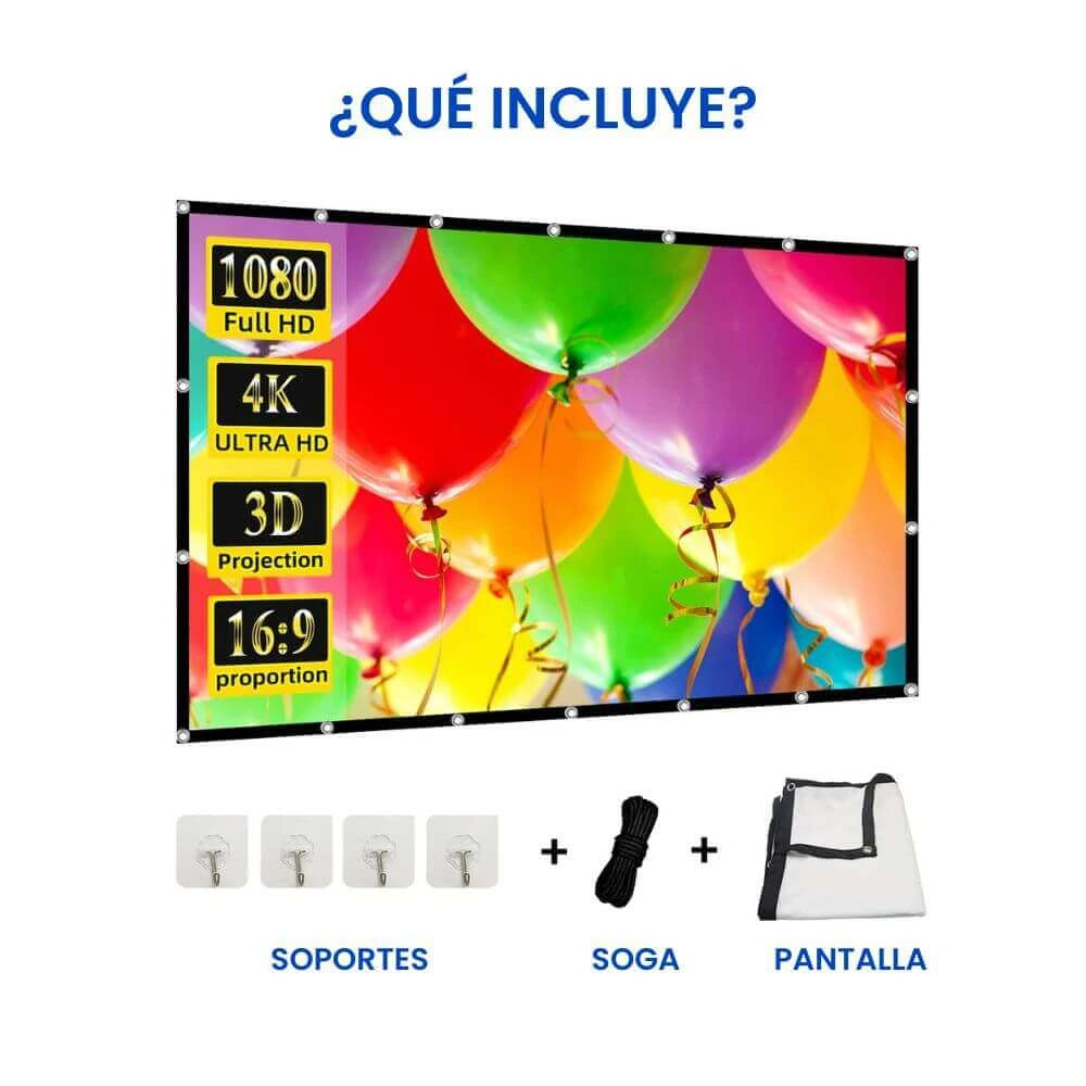 Tela Blanca Premium - Ganchos, ojales y accesorios incluidos